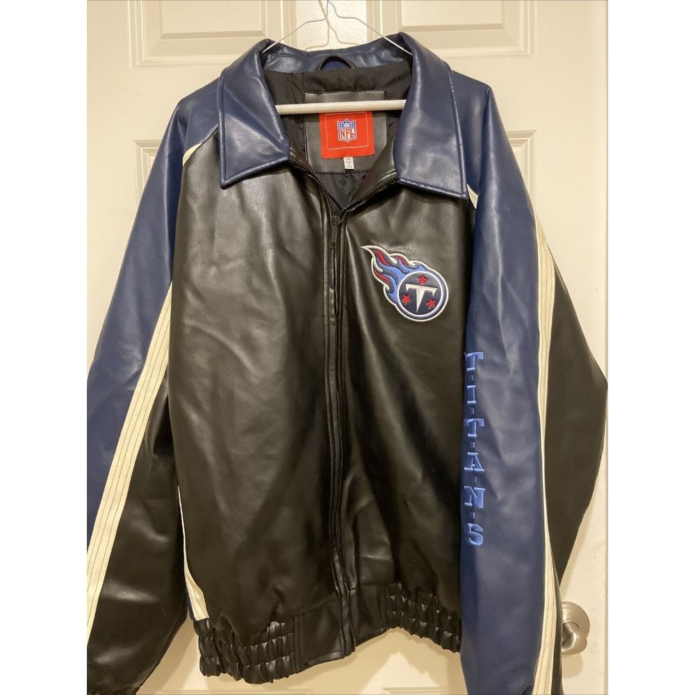 NFL Tennessee Titans Leather Jacket 4 Pocket Size 2XL G III Apparel